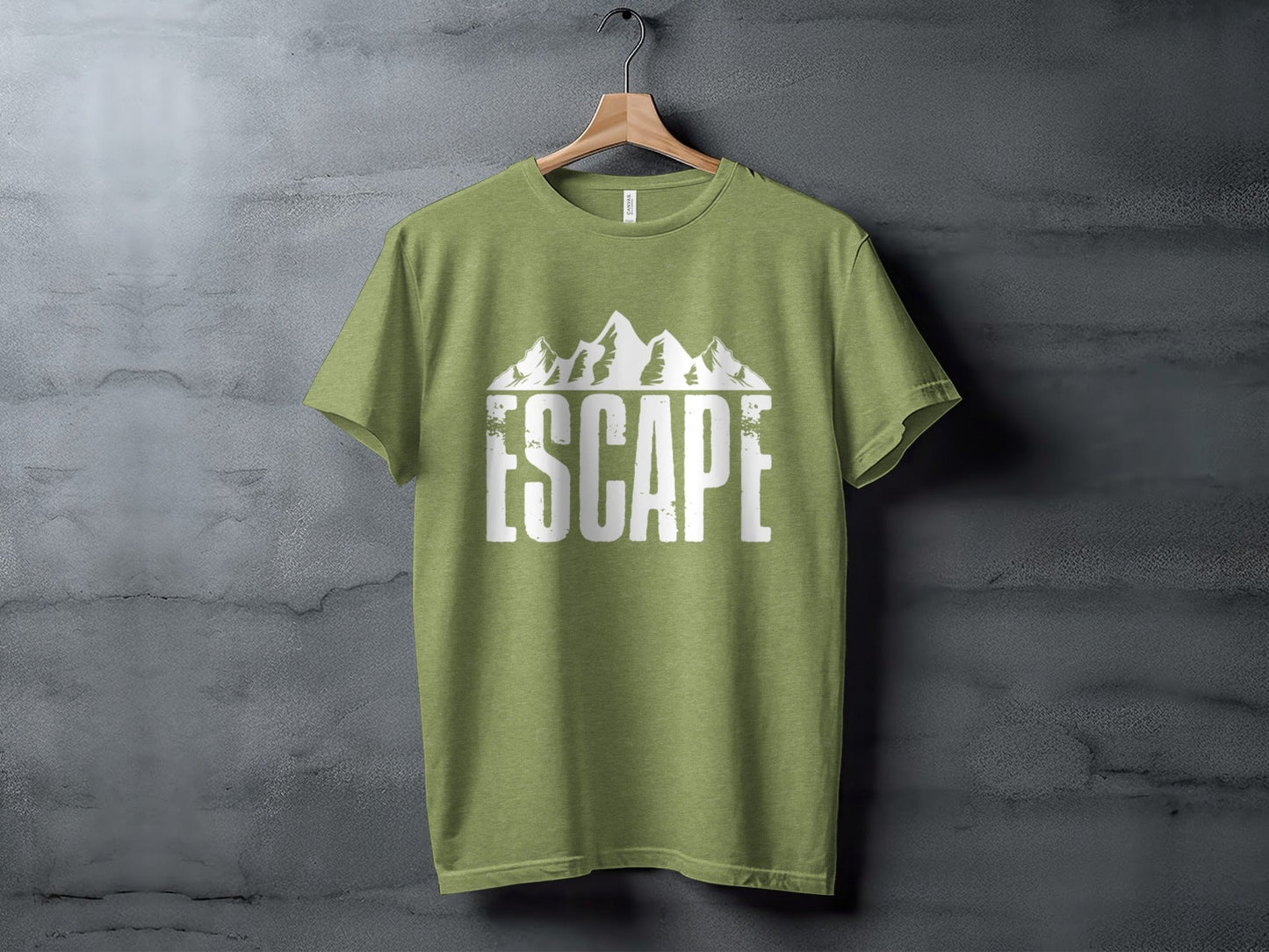 Escape Into The Mountains Outdoor Adventure Design T-Shirt
