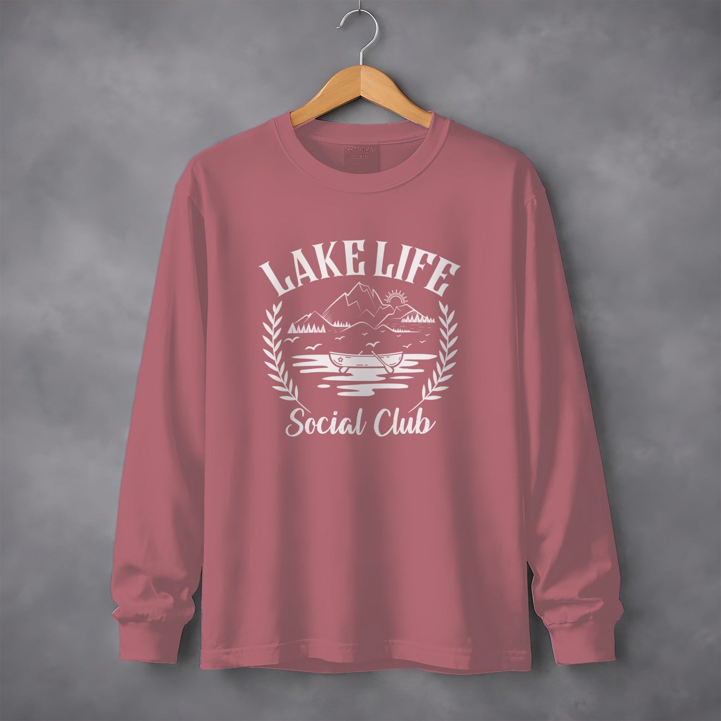 Lake Life Social Club Outdoors Activity Graphic Long Sleeve T-Shirt