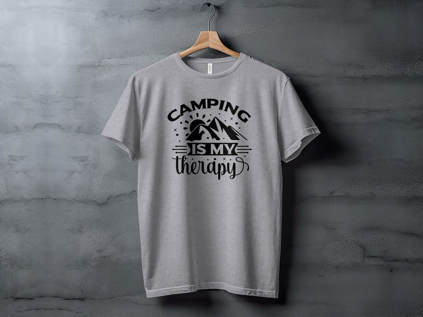 Camping Is My Therapy Outdoorsy Adventure Quote T-Shirt