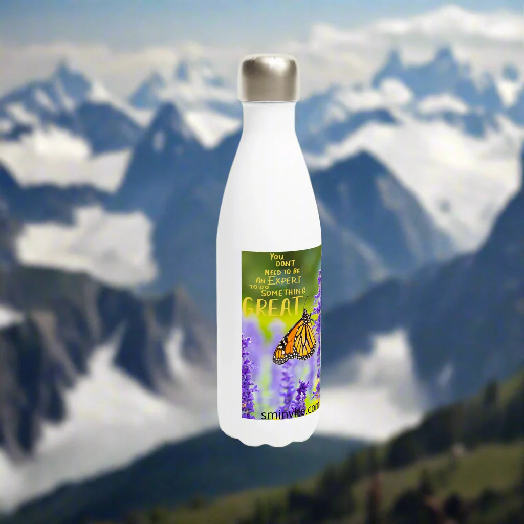 White 17oz Stainless Steel Water Bottle