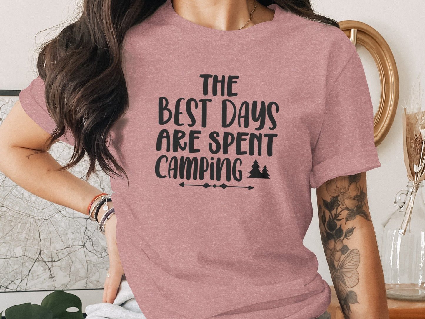 The Best Days Are Spent Camping Camping Design T-Shirt