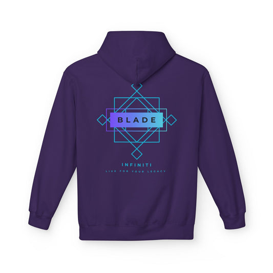 Geometric Infiniti Aqua/Purple Ombre Hoodie