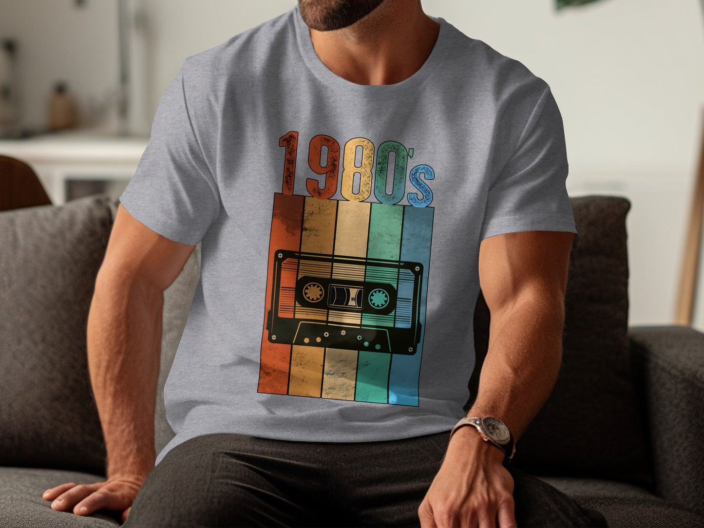 Vintage 1980s Retro Cassette Tape Cool Design T-Shirt