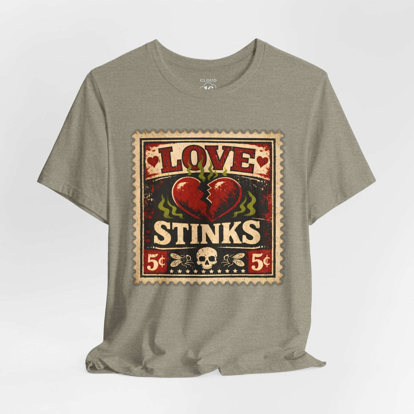 Love Stinks Postage Stamp Tee T-Shirt