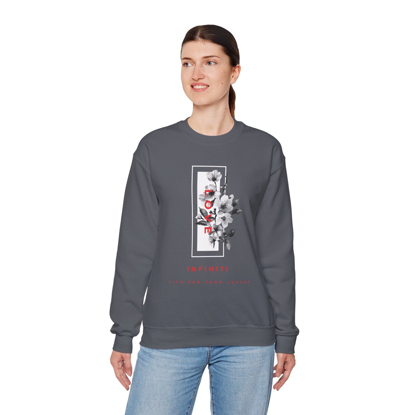 Bloom Bae Red/White Floral Love, Infiniti Sweater
