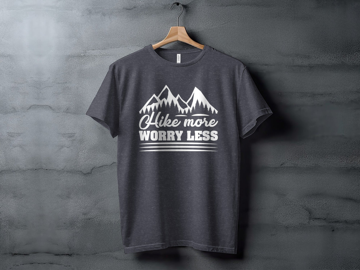 Hike More Worry Less Mountain Graphic Adventure T-Shirt