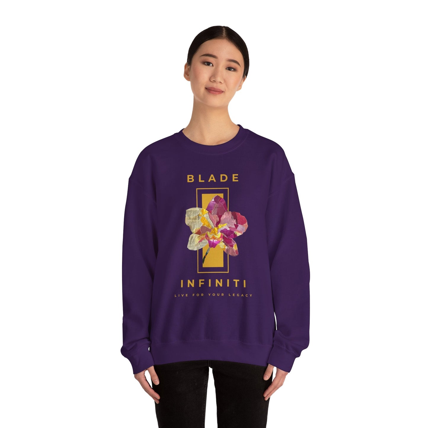 Essence of Infiniti Yellow Floral Unisex Crewneck Sweater