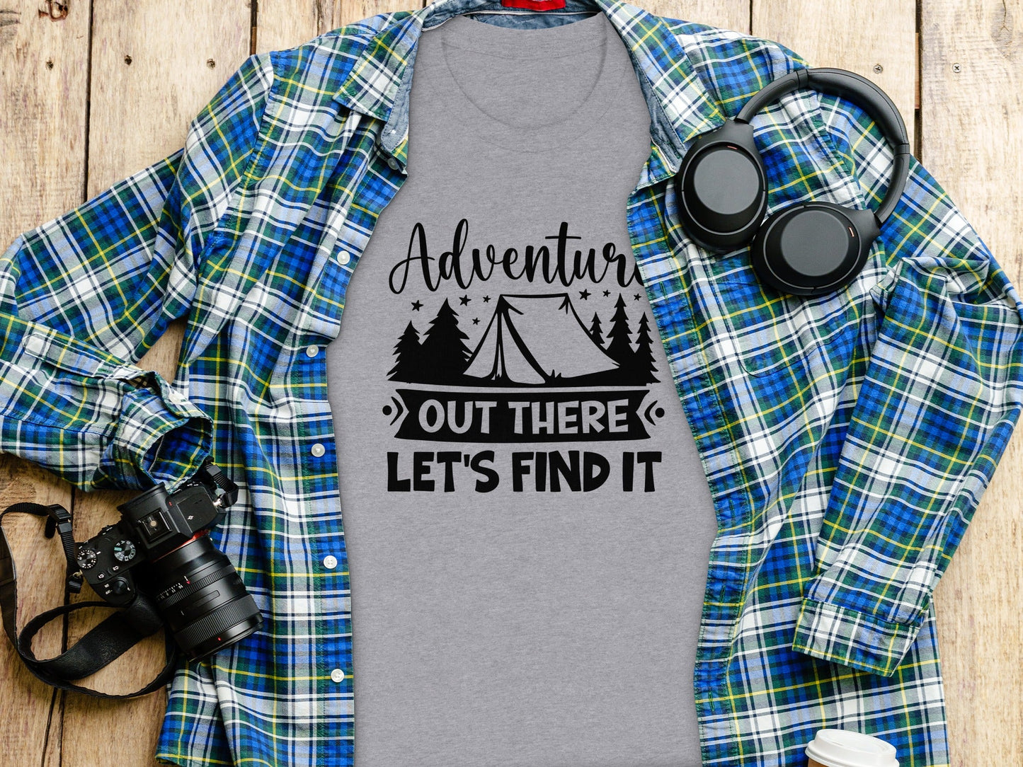 Adventure Out There Lets Find It Graphic Adventure T-Shirt