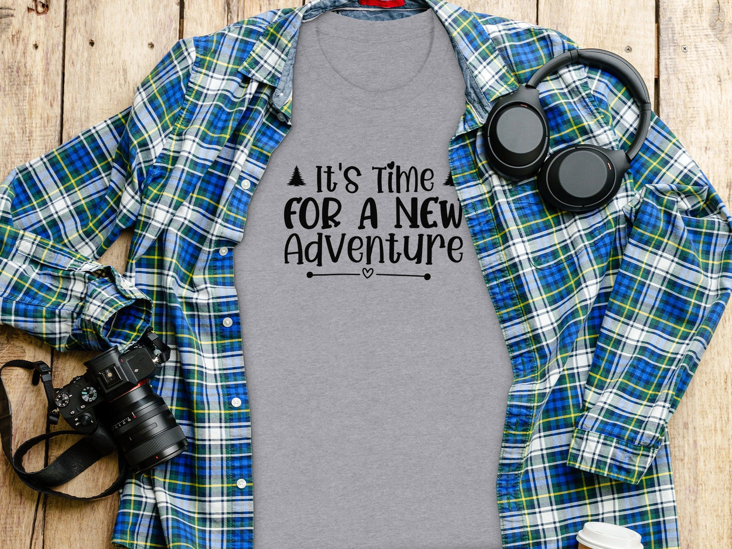 It's Time For A New Adventure Graphic Design T-Shirt