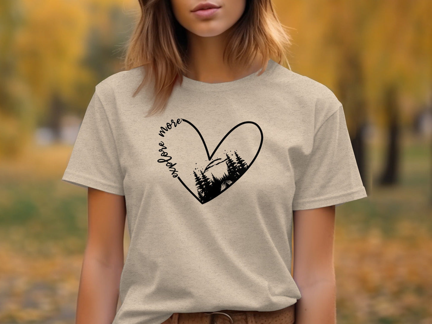 Explore More In Nature Heart Forest Camping T-Shirt