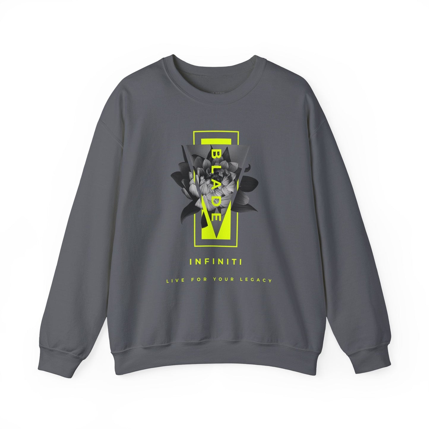 Flora Essence Neon Green Floral Unisex Crewneck Sweater