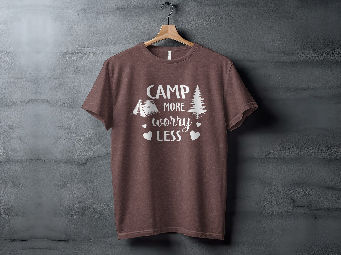 Camp More Worry Less Camping Adventure Graphic T-Shirt