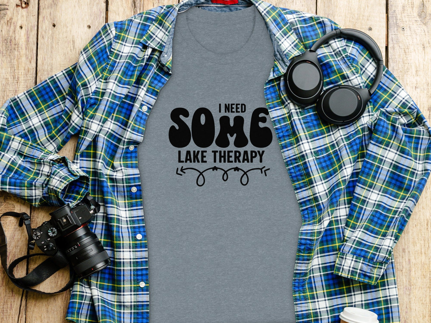 I Need Some Lake Therapy Funny Summer Vacation T-Shirt
