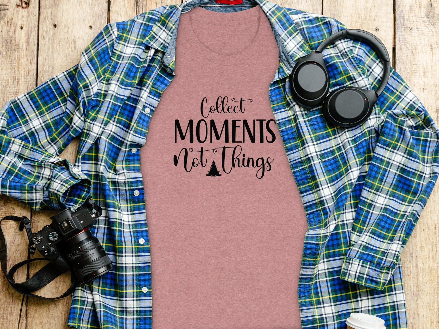 Collect Moments Not Things With Christmas Tree T-Shirt