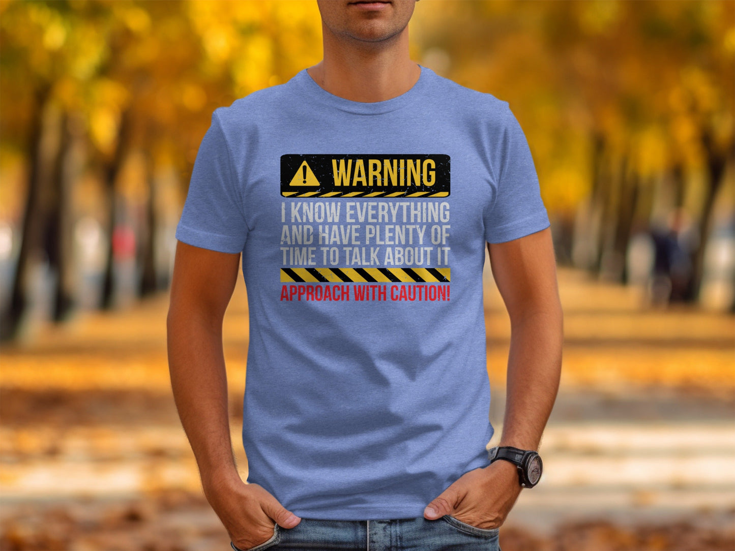 Warning I Know Everything Funny Statement Graphic T-Shirt