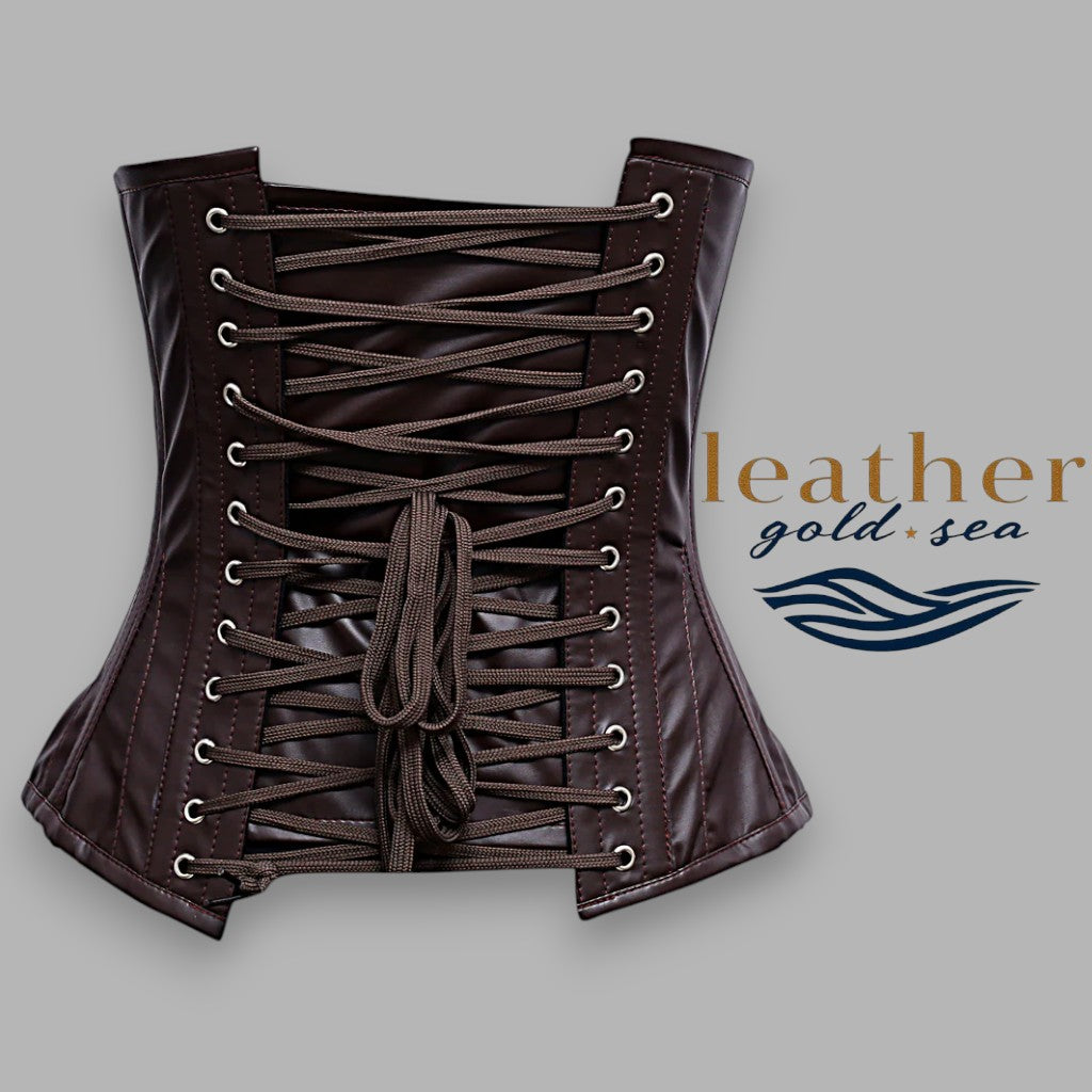 Brown Corset Leather | Handmade | Under Breast Corset