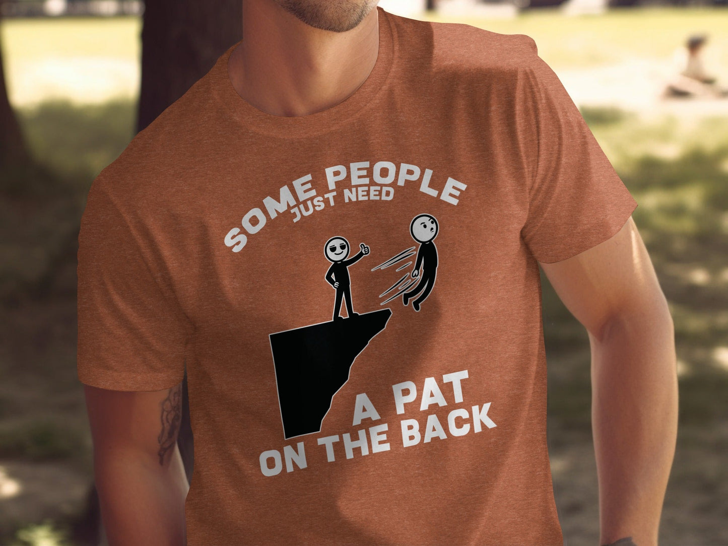 Thumbs Up Before The Fall Funny Stick Figure Art T-Shirt