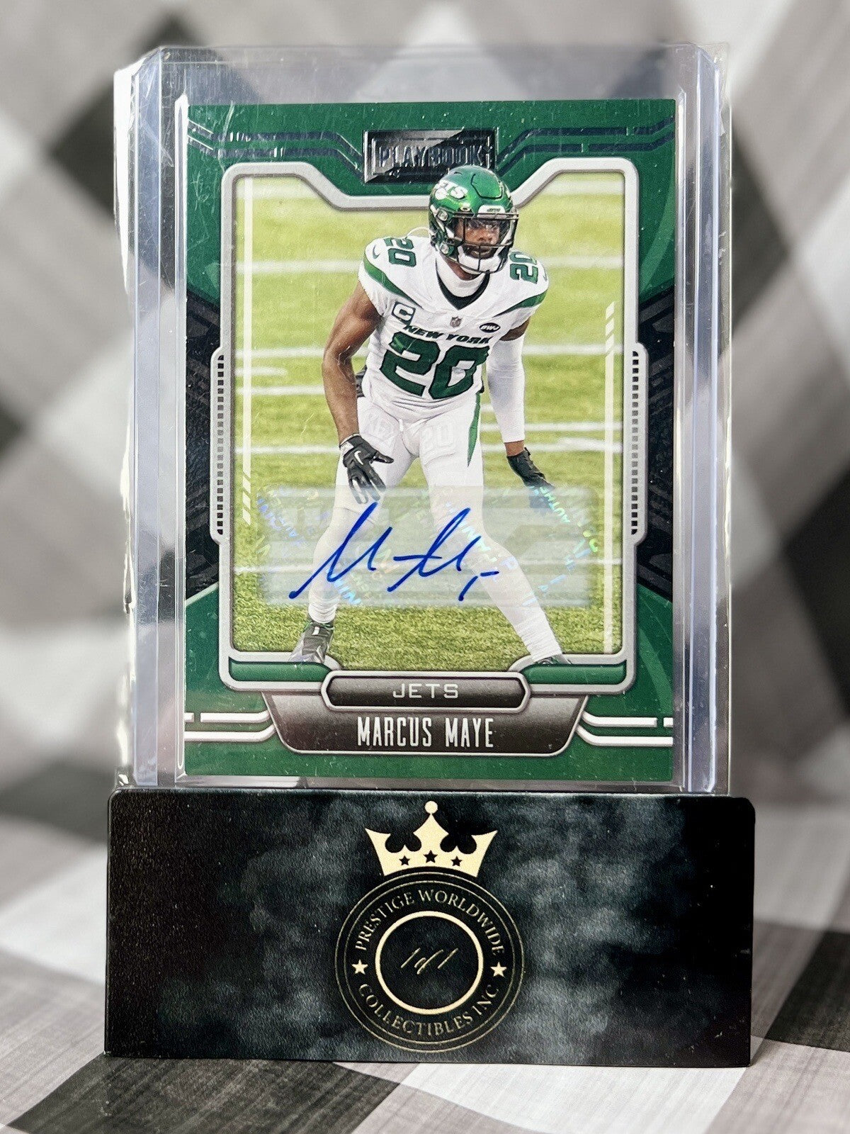 Marcus Maye 2021 Panini Playbook Rookie Auto #87 New York Jets, Saints & Gators