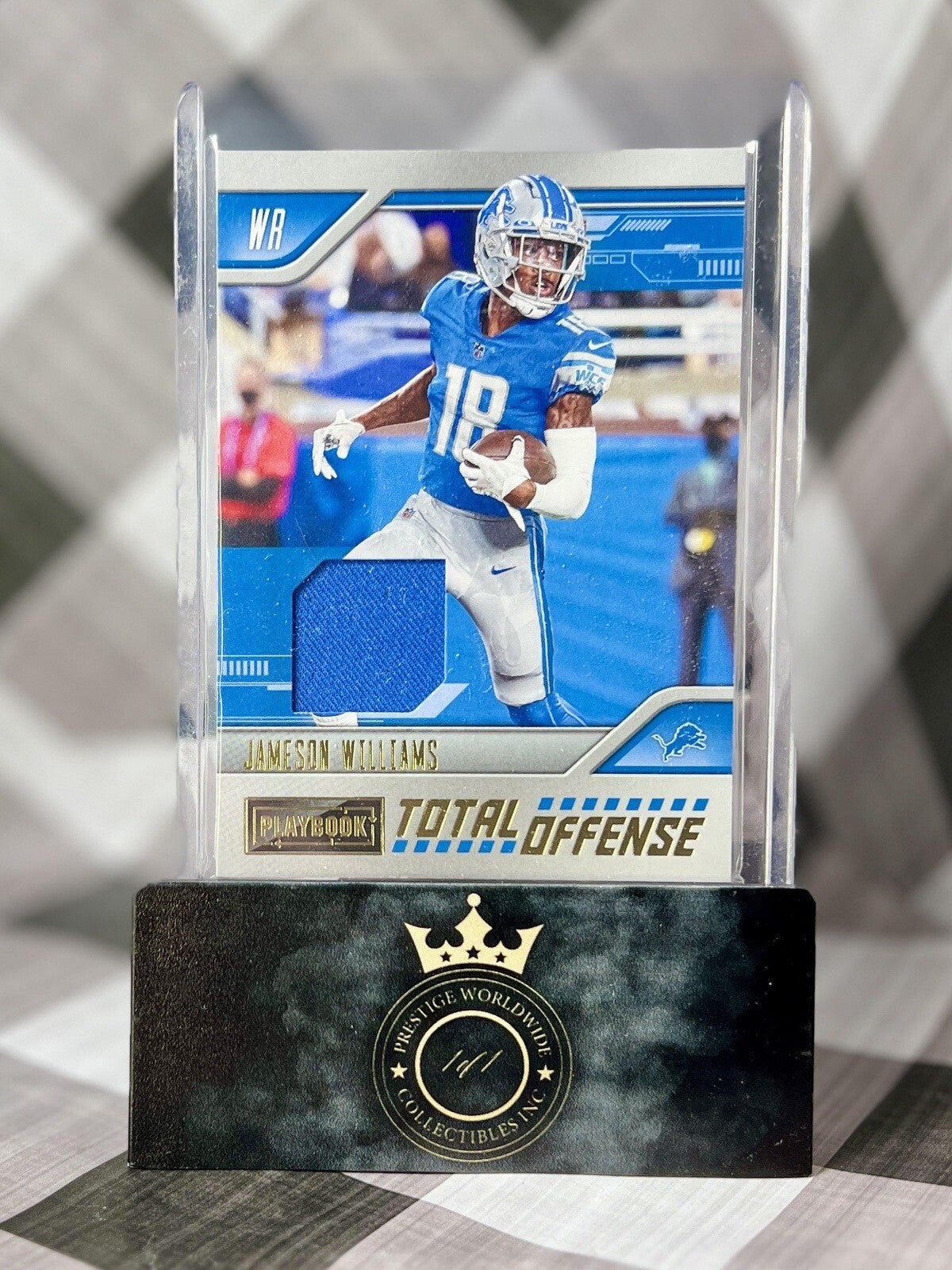 Jameson Williams 2022 Playbook Total Offense Rookie Patch #TO-25 DET Lions RC
