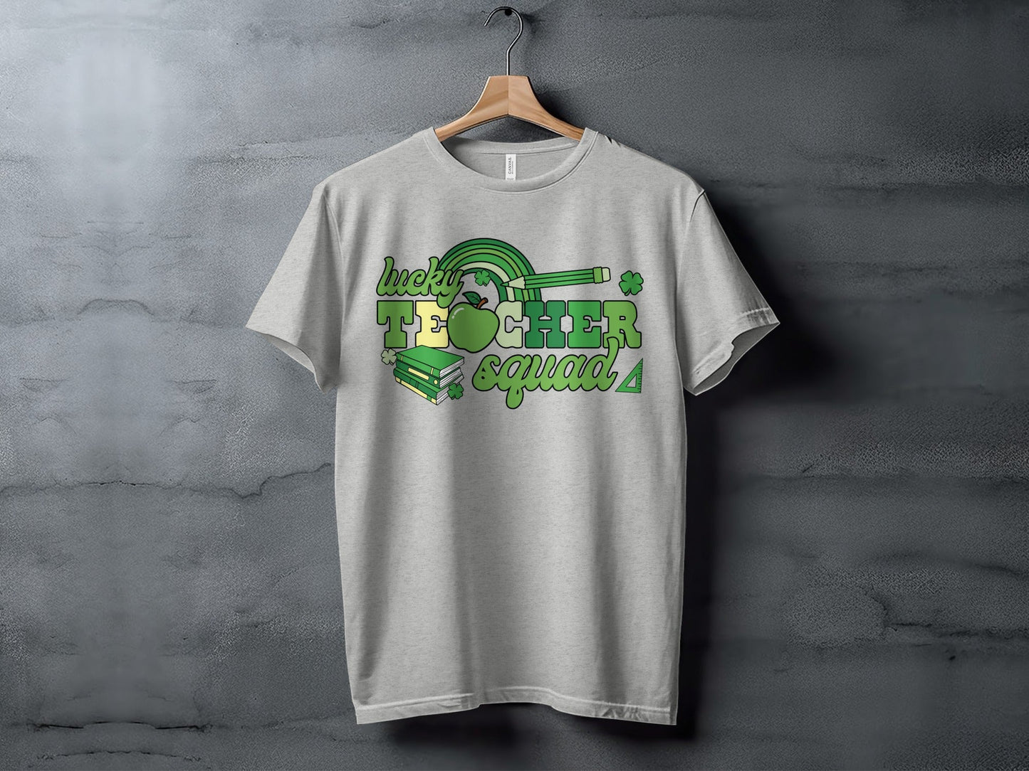 Lucky Teacher Squad St Patricks Day Green Design T-Shirt