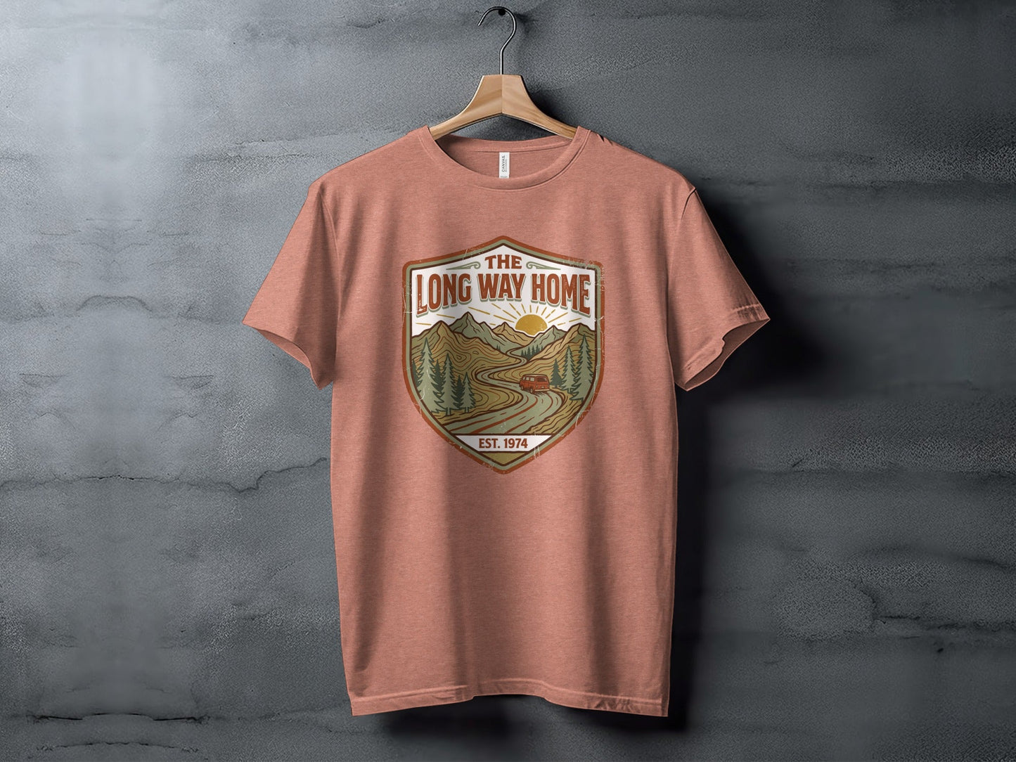 Rugged The Long Way Home - Vintage Adventure Wilderness Shirt