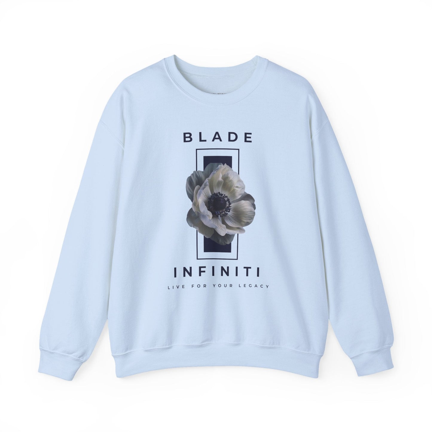 Essence of Infiniti Navy/Dark/White Floral Unisex Crewneck Sweater