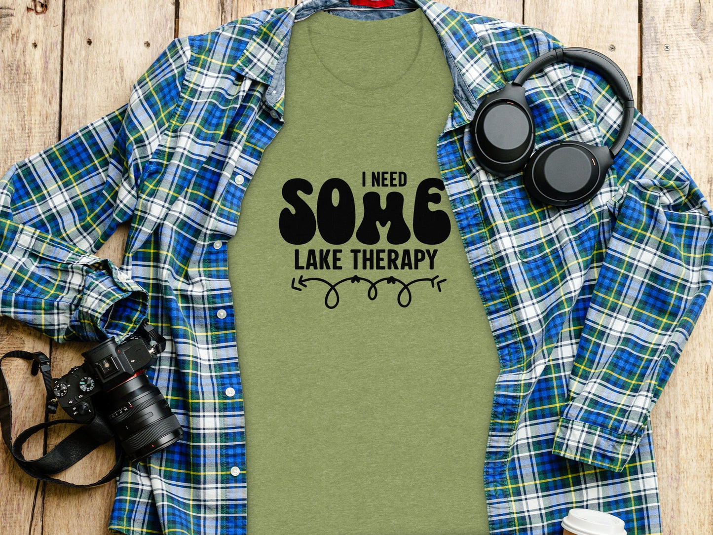 I Need Some Lake Therapy Funny Summer Vacation T-Shirt