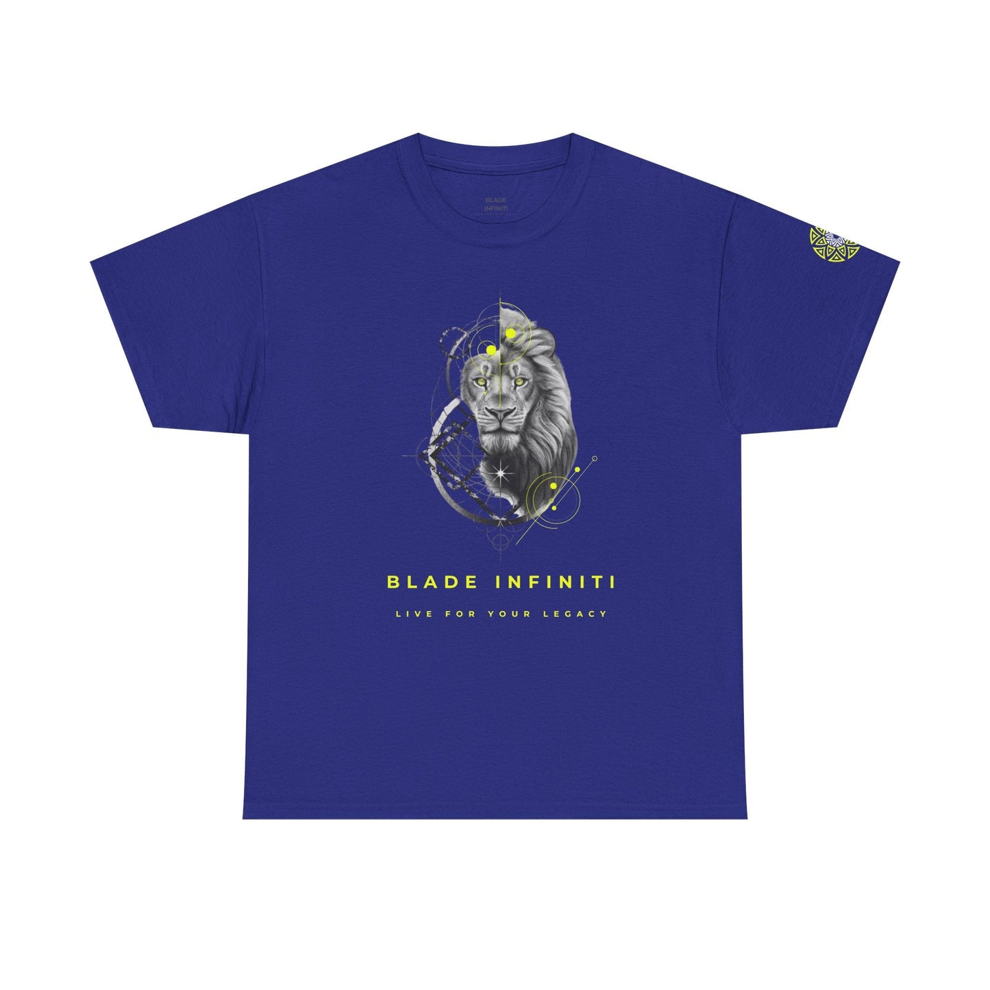 Geometric King Lion Neon Green TX T-Shirt