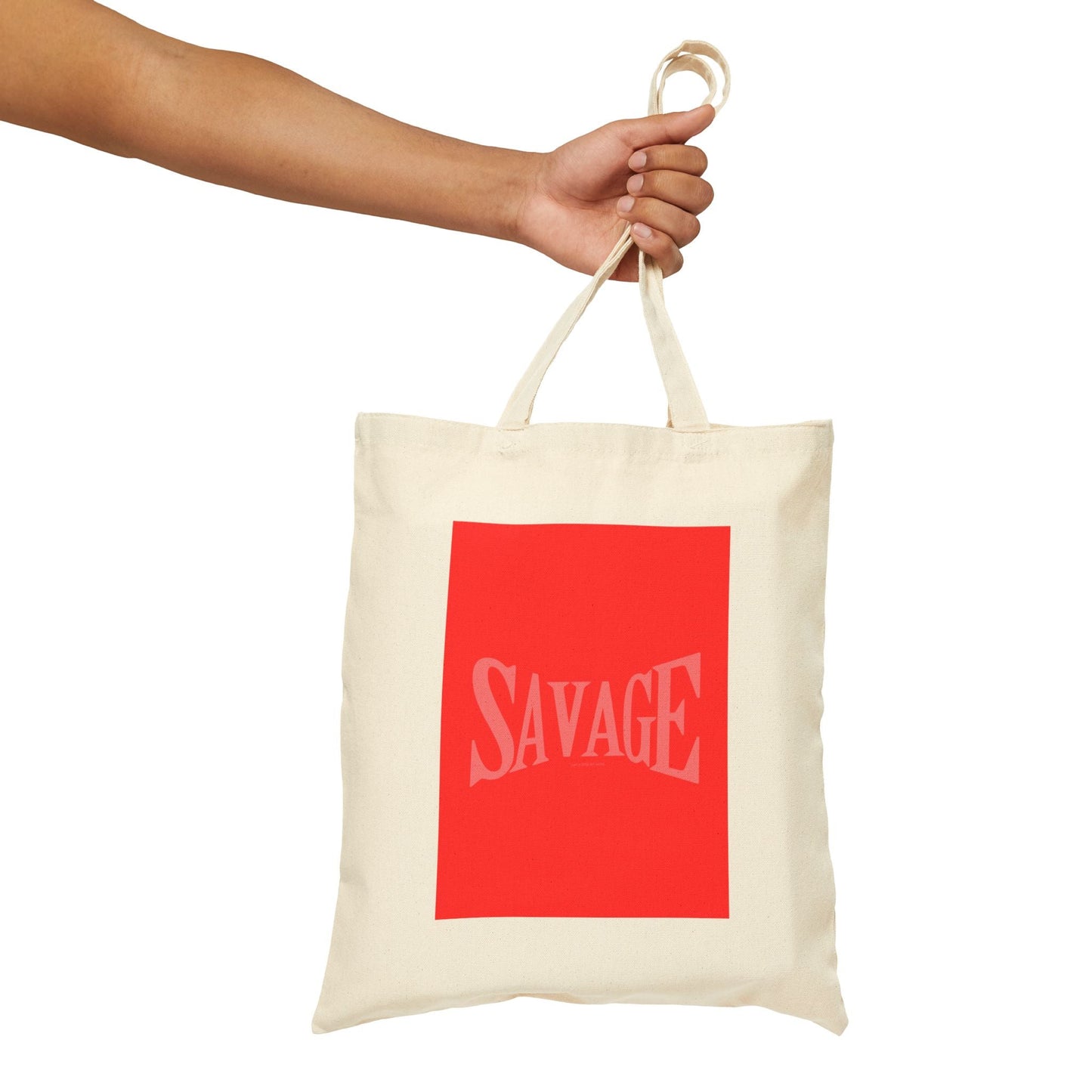 Black Cotton Canvas Tote - SAVAGE