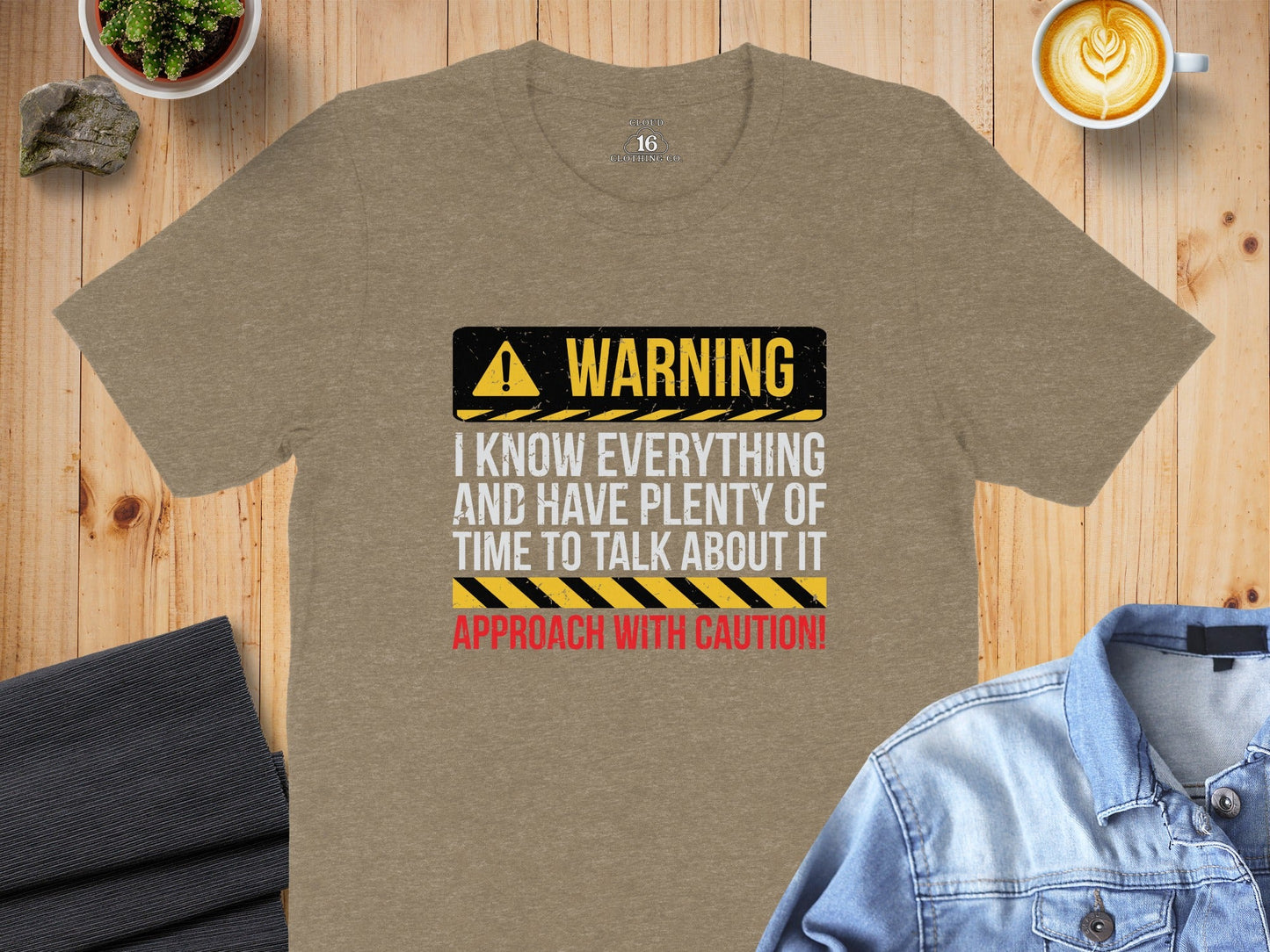 Warning I Know Everything Funny Statement Graphic T-Shirt
