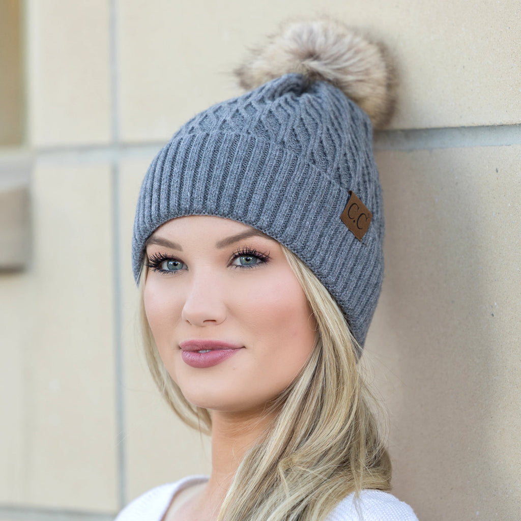 C.C® Honeycomb Pom Beanie
