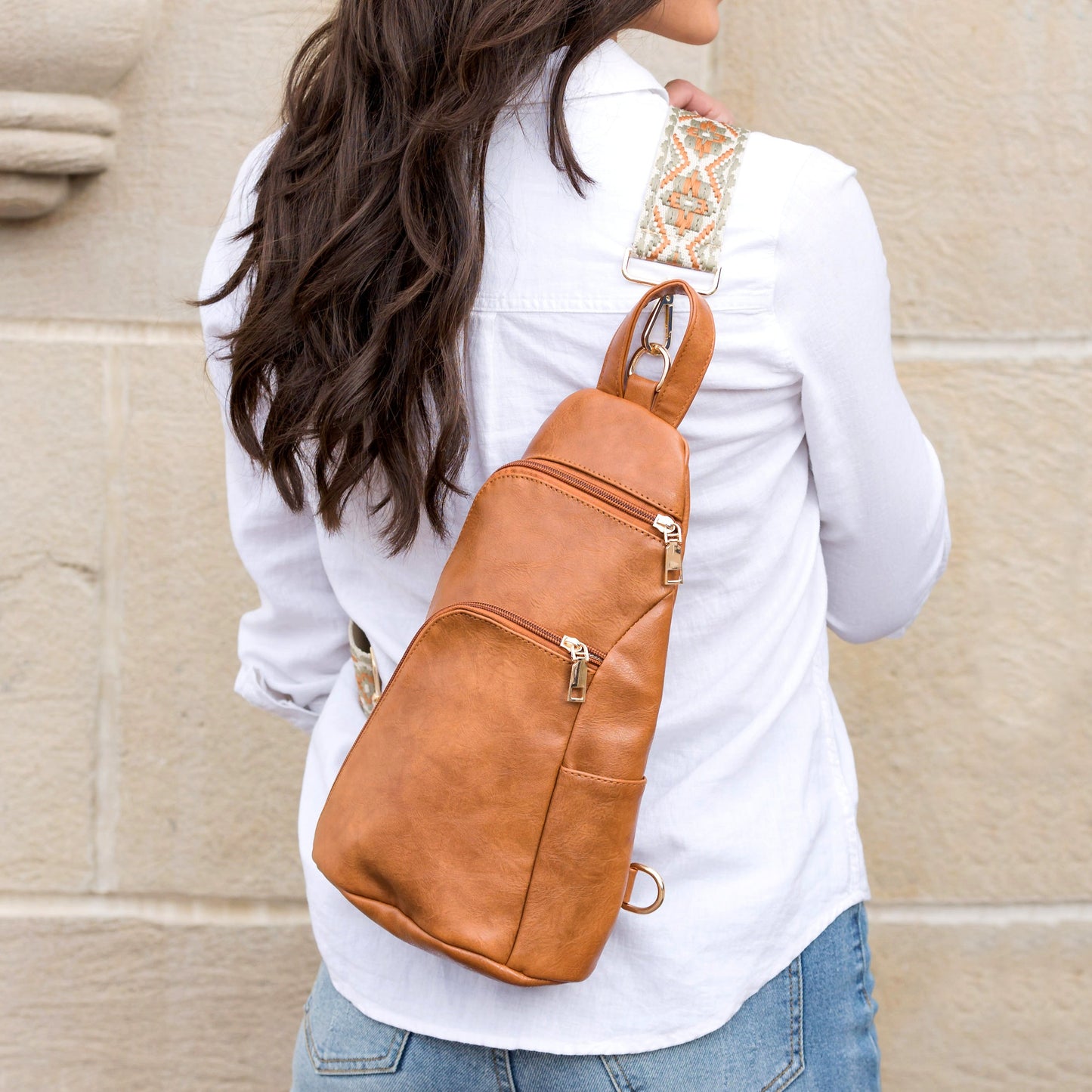 Evie Vegan Leather Crossbody Sling Bag