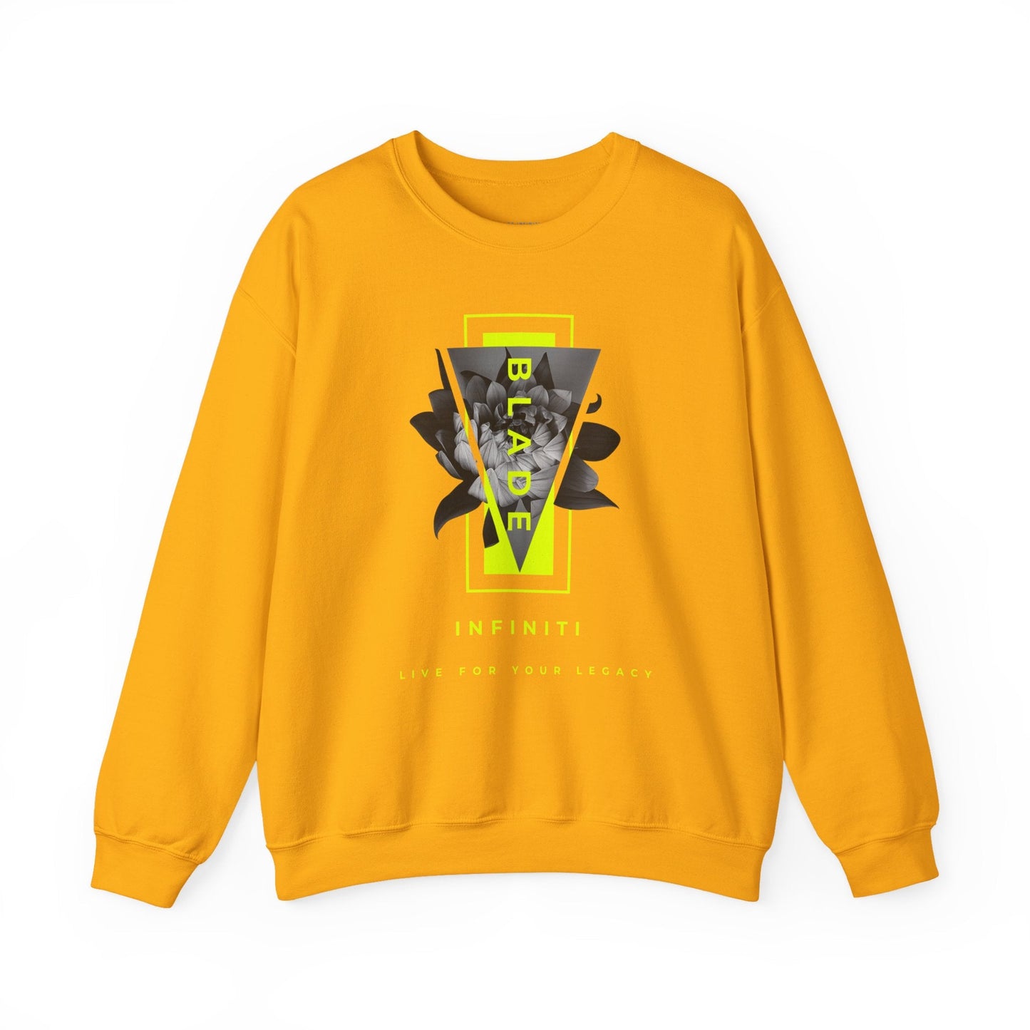 Flora Essence Neon Green Floral Unisex Crewneck Sweater