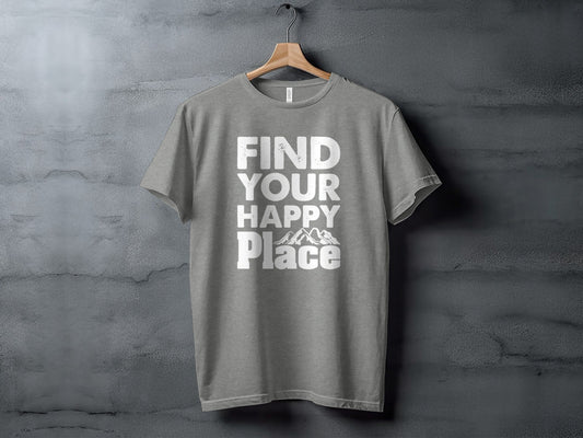Find Your Happy Place with Mountain T-Shirt