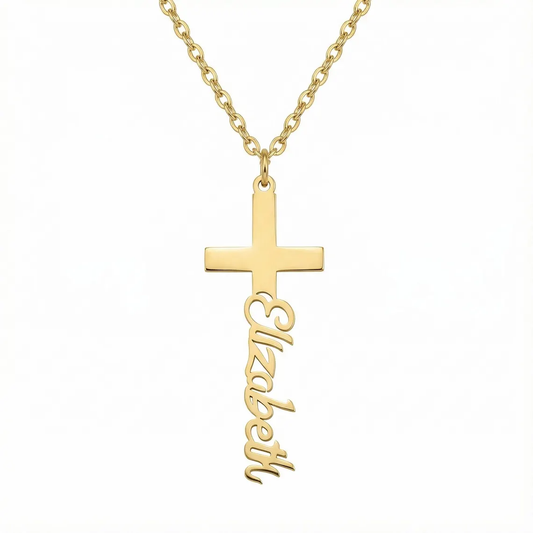 14K Gold Personalized Name Necklace – Your Identity, Etched in Gold