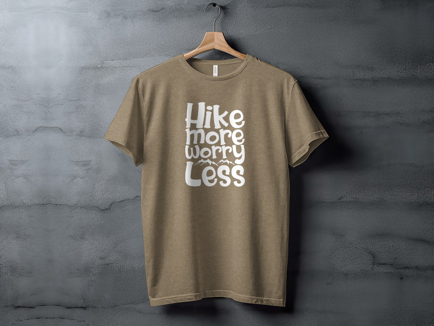 Hike More Worry Less Graphic Design Motivational T-Shirt