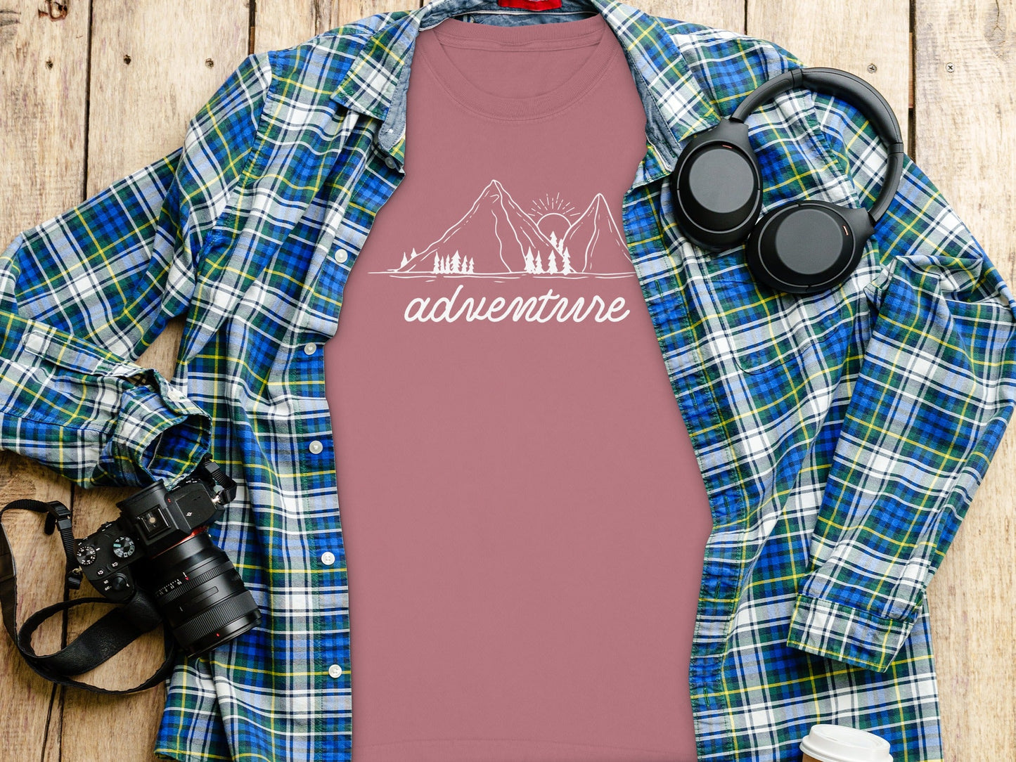 Adventure Awaits Mountains and Sunshine Graphic Long Sleeve T-Shirt