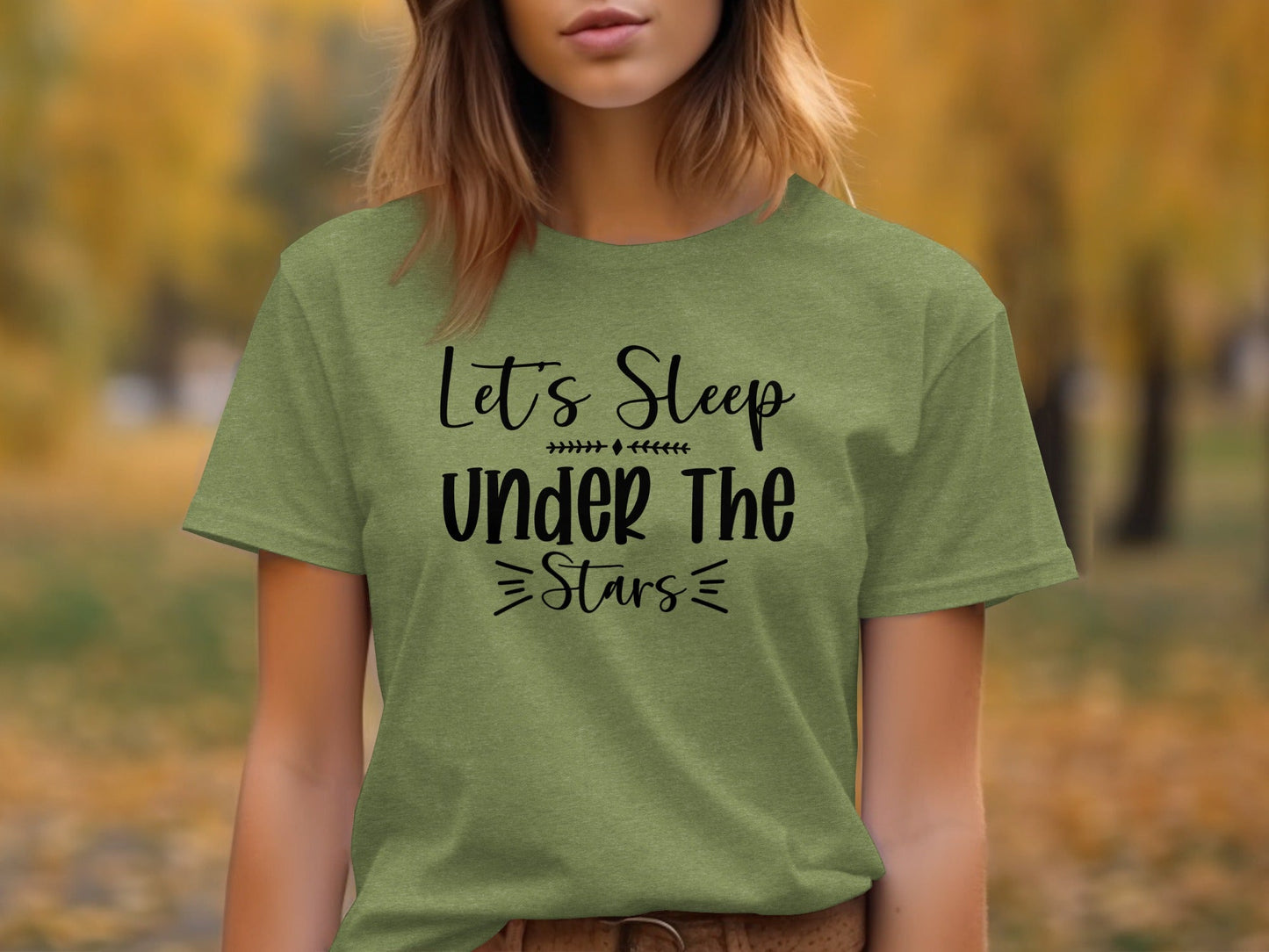Let Us Sleep Under The Stars Fun Graphic T-Shirt