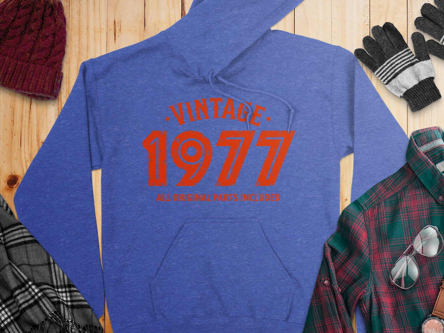 Vintage 1977 All Original Parts Included Design Hoodie
