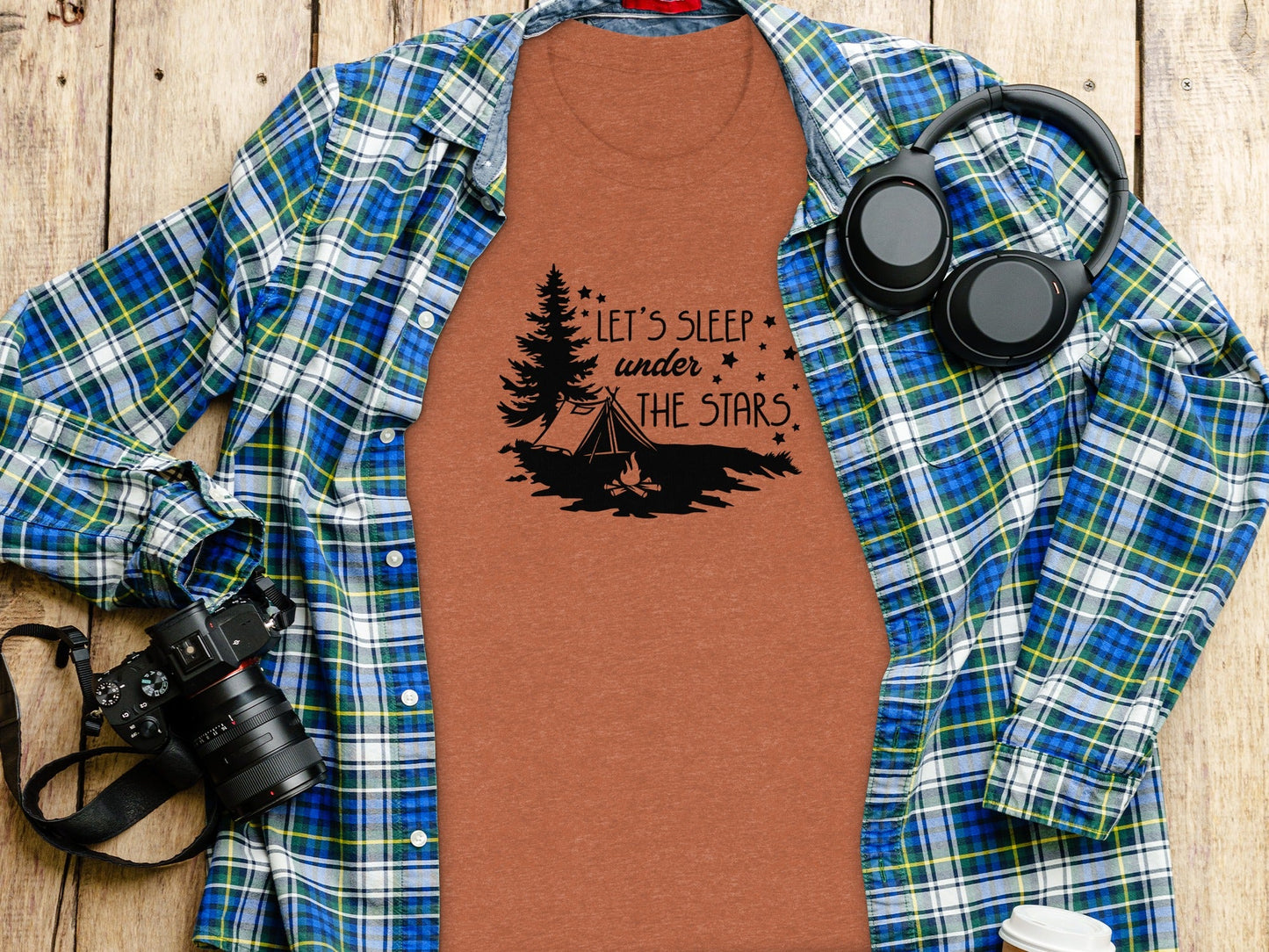 Let's Sleep Under The Stars Adventure Camping T-Shirt