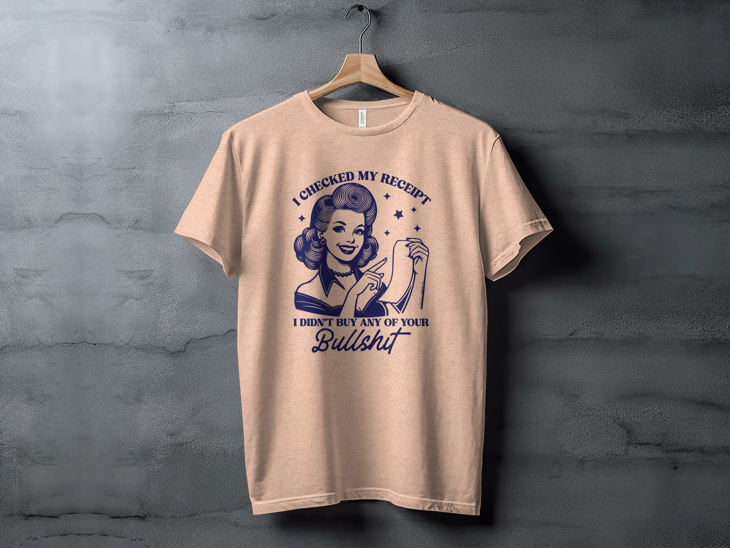 I Checked My Receipt Retro Woman With Attitude T-Shirt