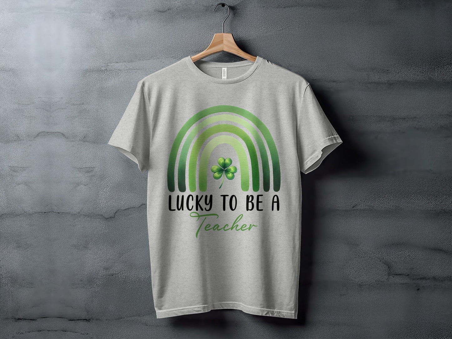 Lucky To Be A Teacher Rainbow St Patricks Day T-Shirt