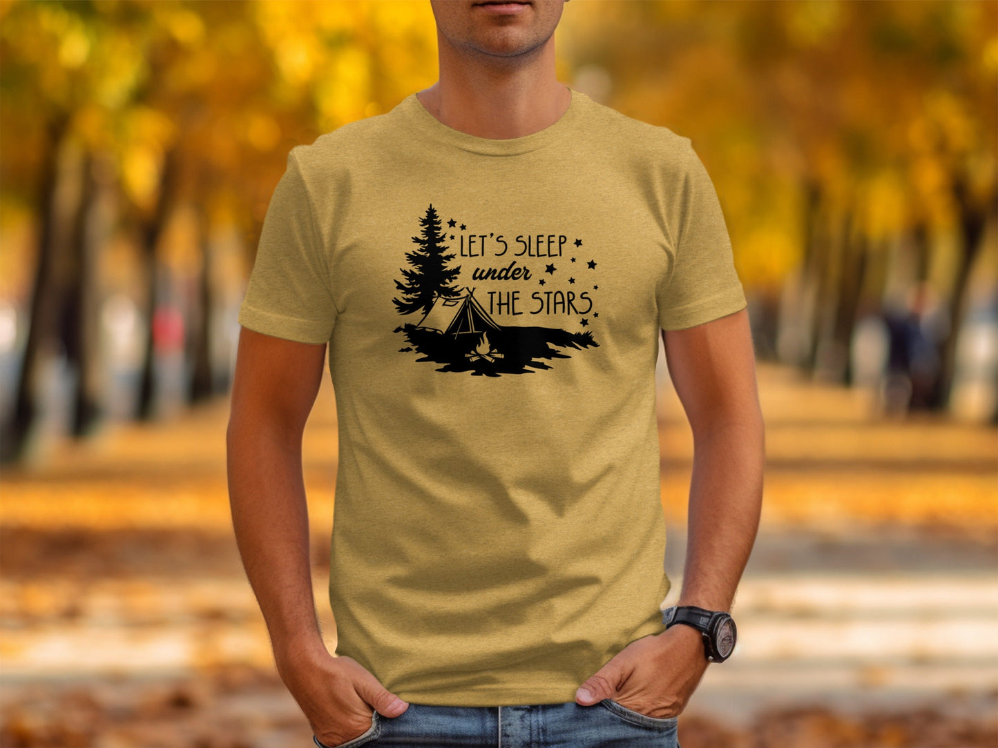 Let's Sleep Under The Stars Adventure Camping T-Shirt