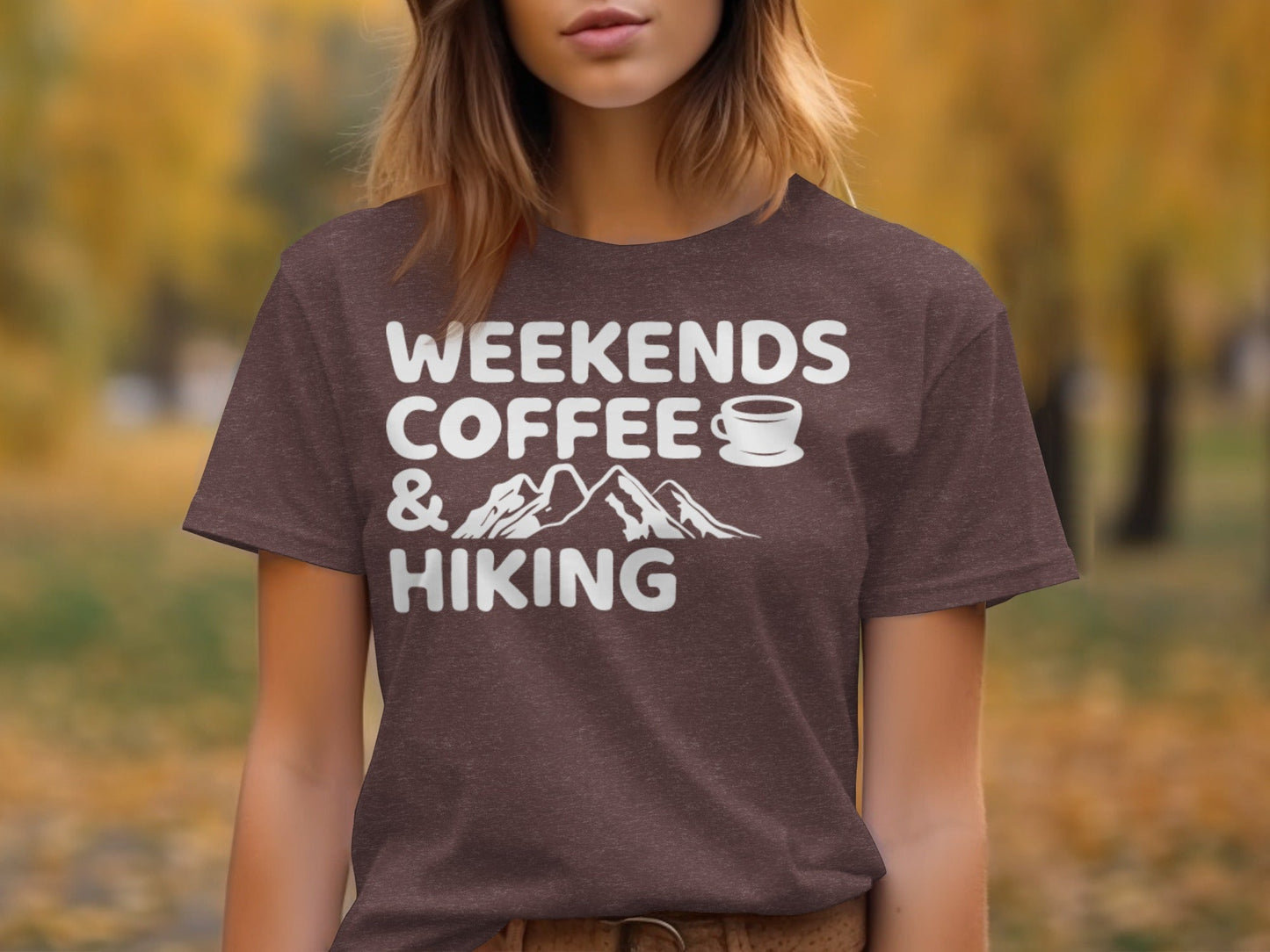 Weekends Coffee And Hiking Graphic Design Funny T-Shirt