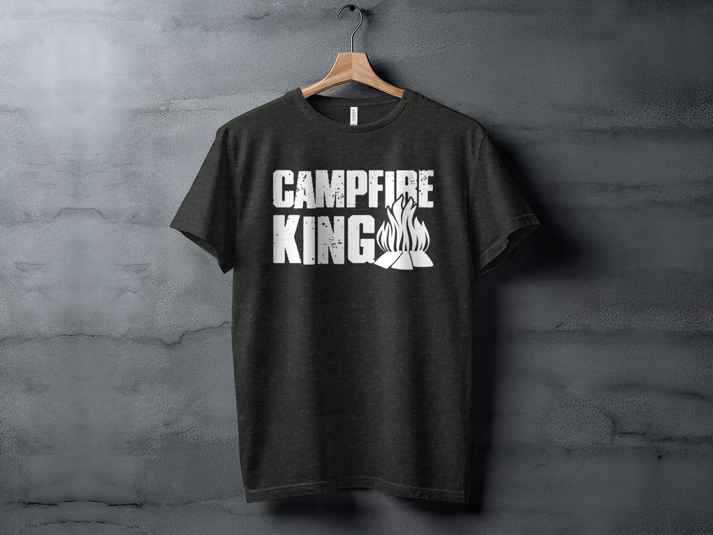Campfire King Flames Graphic Outdoors Adventure T-Shirt