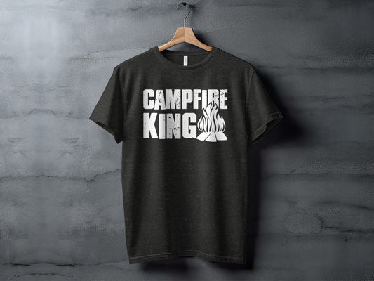Campfire King Flames Graphic Outdoors Adventure T-Shirt