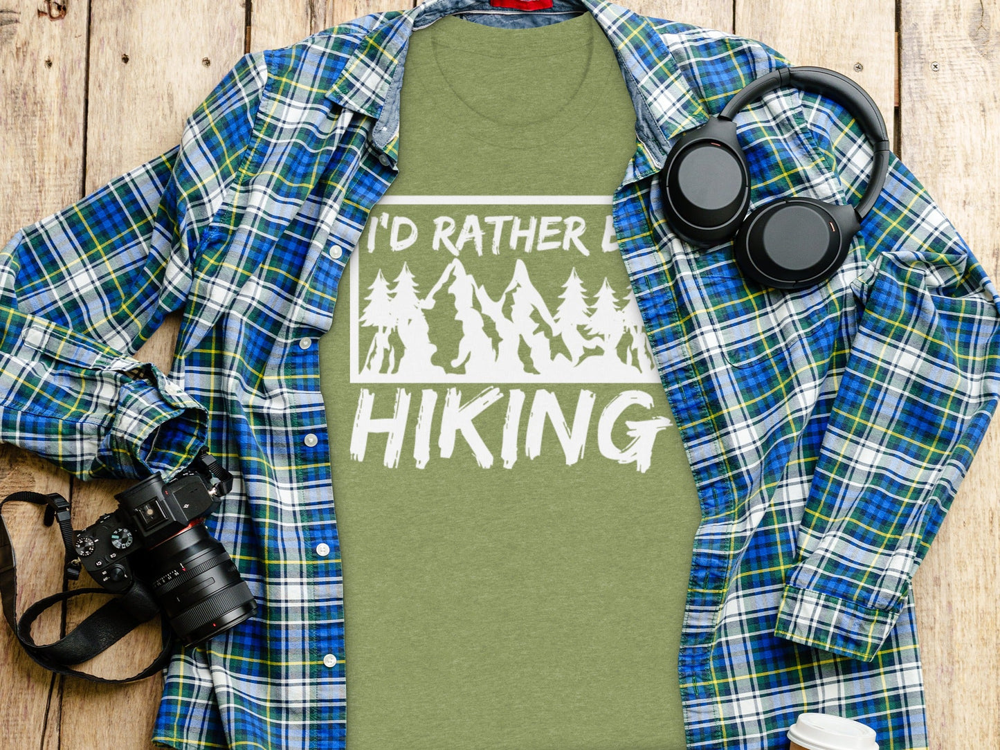 I would rather be Hiking outdoors Mountain T-Shirt