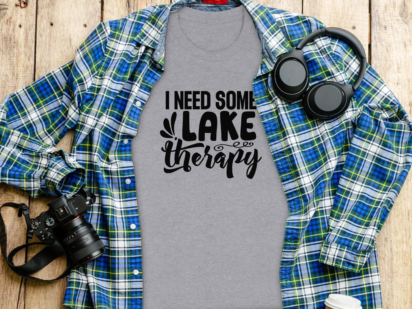 I Need Some Lake Therapy Relaxing Lake Scene T-Shirt