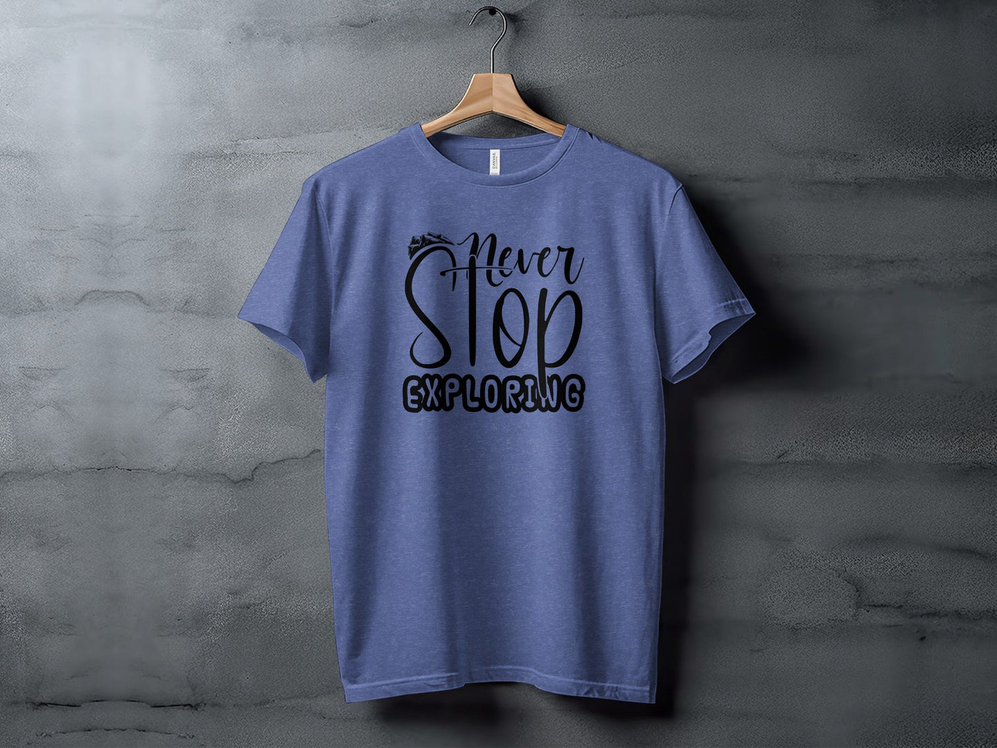 Never Stop Exploring Graphic Adventure Lover Quote T-Shirt