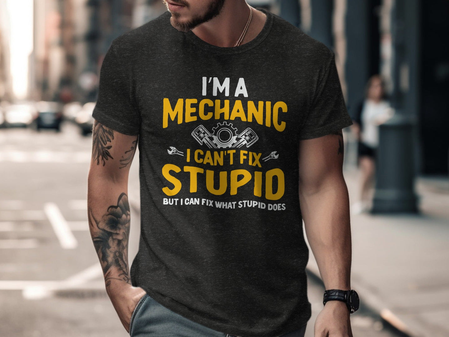 I Am A Mechanic I Cant Fix Stupid But I Can Funny T-Shirt